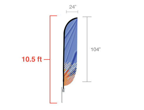 Feather Convex Flag (Medium)