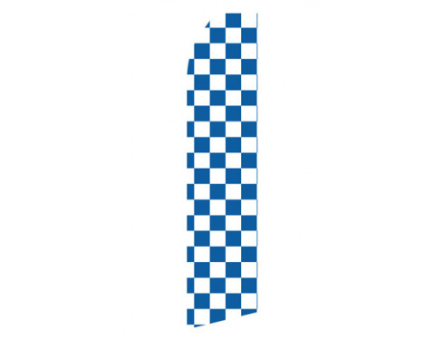 Blue and White Checkered Econo Stock Flag