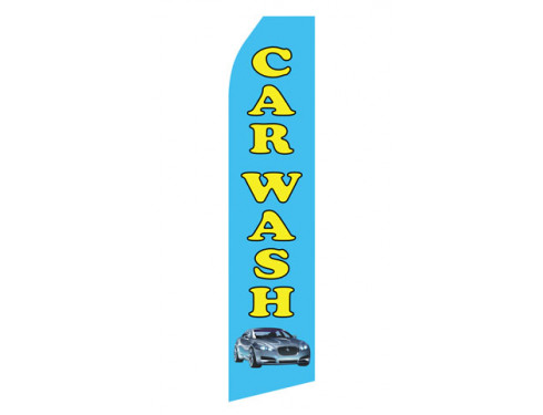 Blue Car Wash Econo Stock Flag