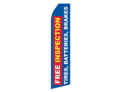 Free Inspection for Tires Brakes Batteries Econo Stock Flag