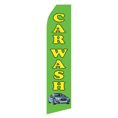 Green Car Wash Econo Stock Flag