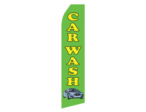 Green Car Wash Econo Stock Flag