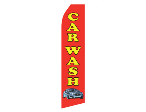 Red Car Wash Econo Stock Flag