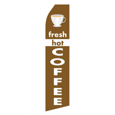 Fresh Hot Coffee Econo Stock Flag