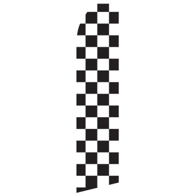 Black and White Checkered Econo Stock Flag