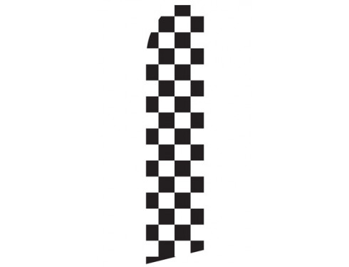 Black and White Checkered Econo Stock Flag