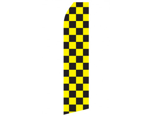 Black and Yellow Checkered Econo Stock Flag