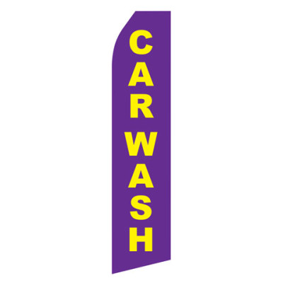 Purple Car Wash Econo Stock Flag