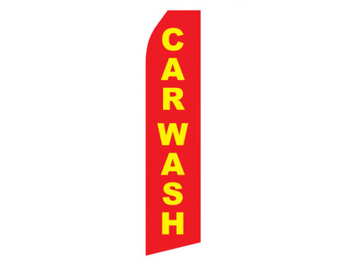 Red Car Wash Econo Stock Flag