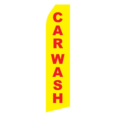 Yellow Car Wash Econo Stock Flag