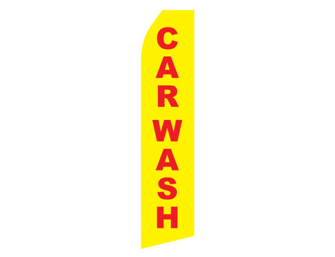 Yellow Car Wash Econo Stock Flag