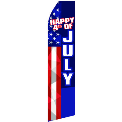 Happy 4th of July Econo Stock Flag