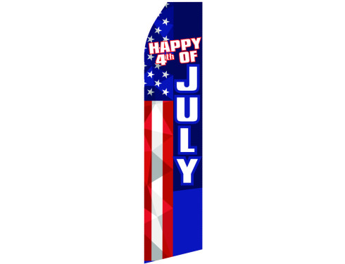 Happy 4th of July Econo Stock Flag