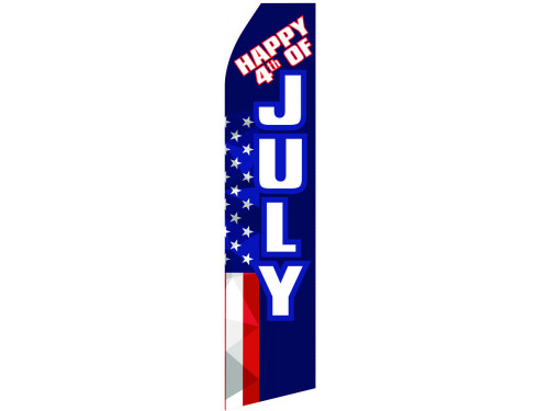 Happy July 4th Econo Stock Flag