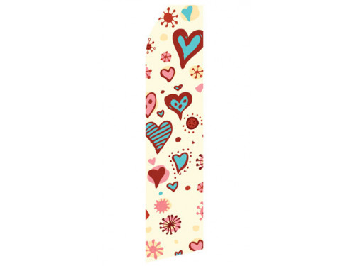 Heart Design Econo Stock Flag