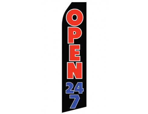 Open 24/7 Econo Stock Flag