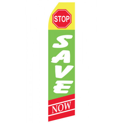 Stop Save Here Econo Stock Flag