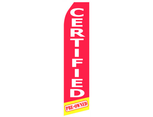 Red Certified Econo Stock Flag